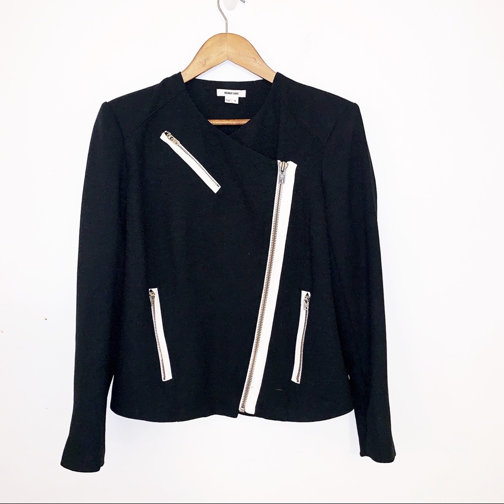 Helmut Lang casual jacket asymmetric zip size 4